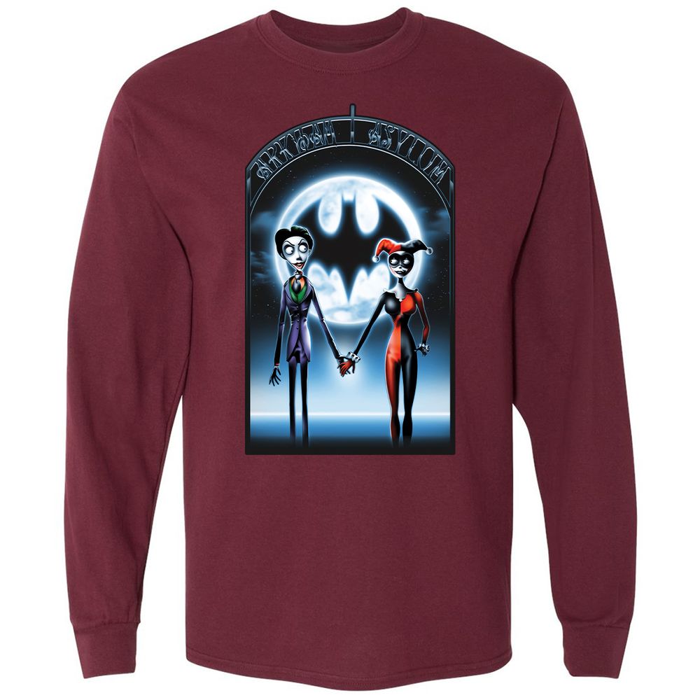 Long Sleeve T-Shirt - BVY7GEU8 - Maroon - 11