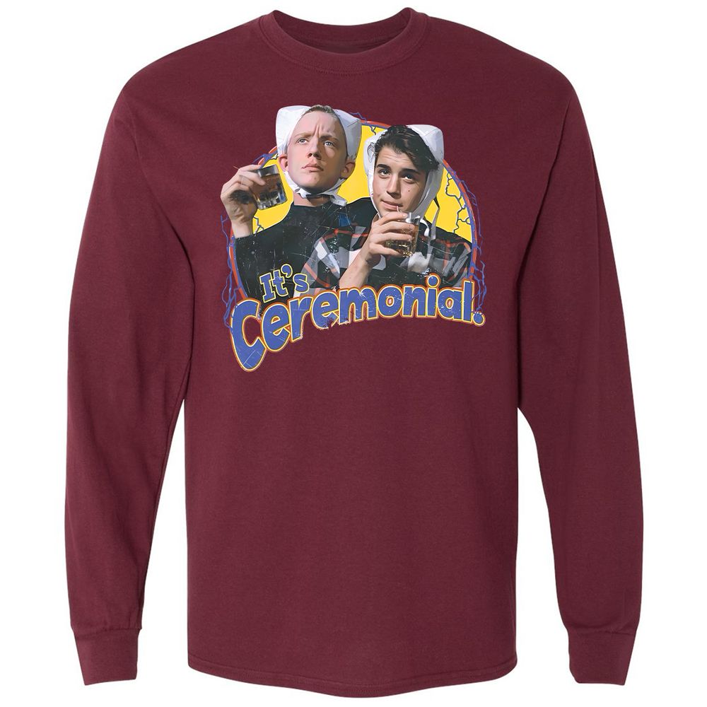Long Sleeve T-Shirt - BBP7ZDFD - Maroon - 11