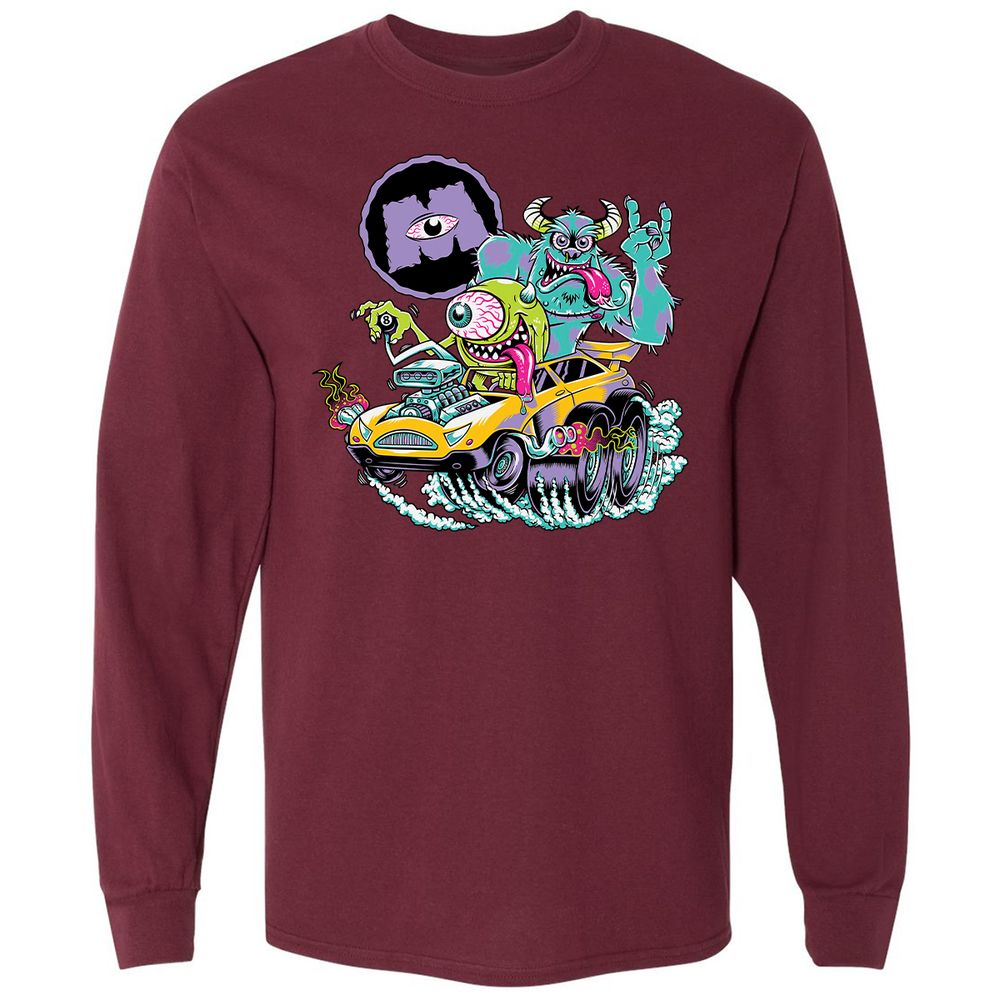 Long Sleeve T-Shirt - 3E1EECKB - Maroon - 11