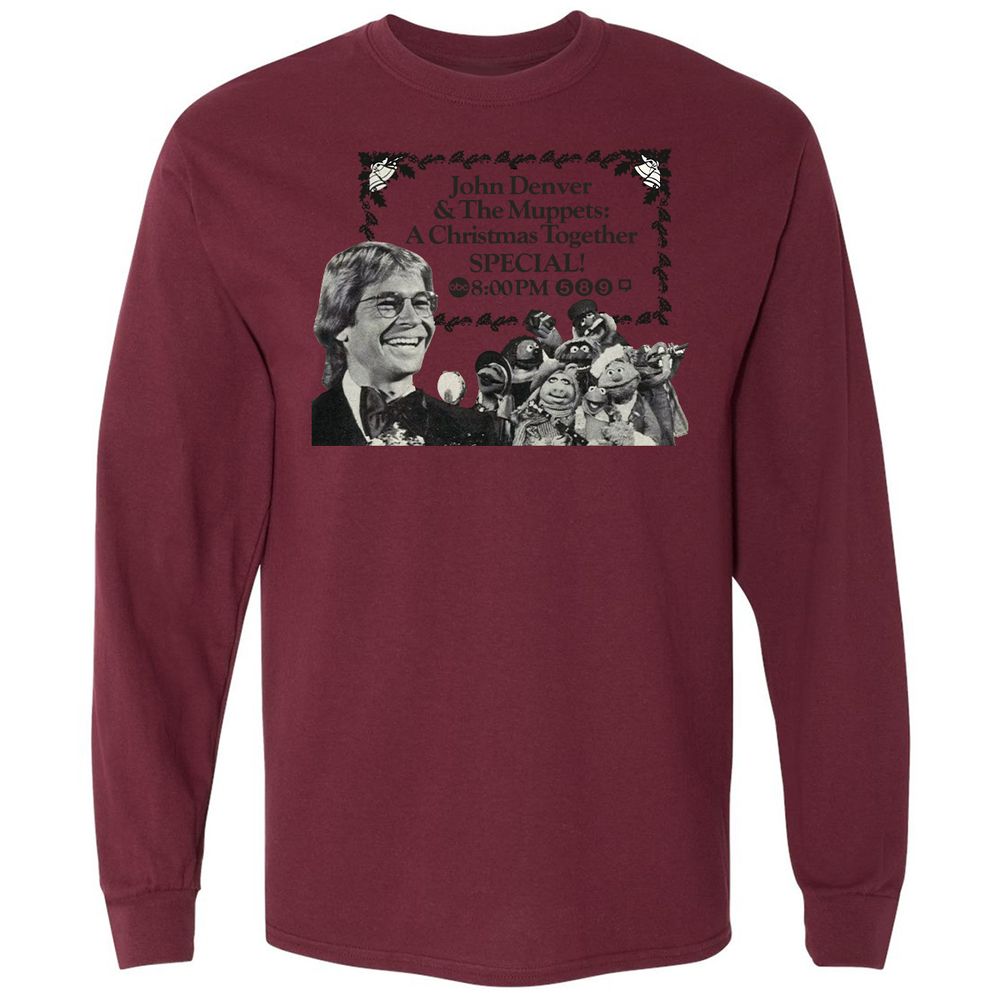 John Denver and Muppet - Maroon - 11