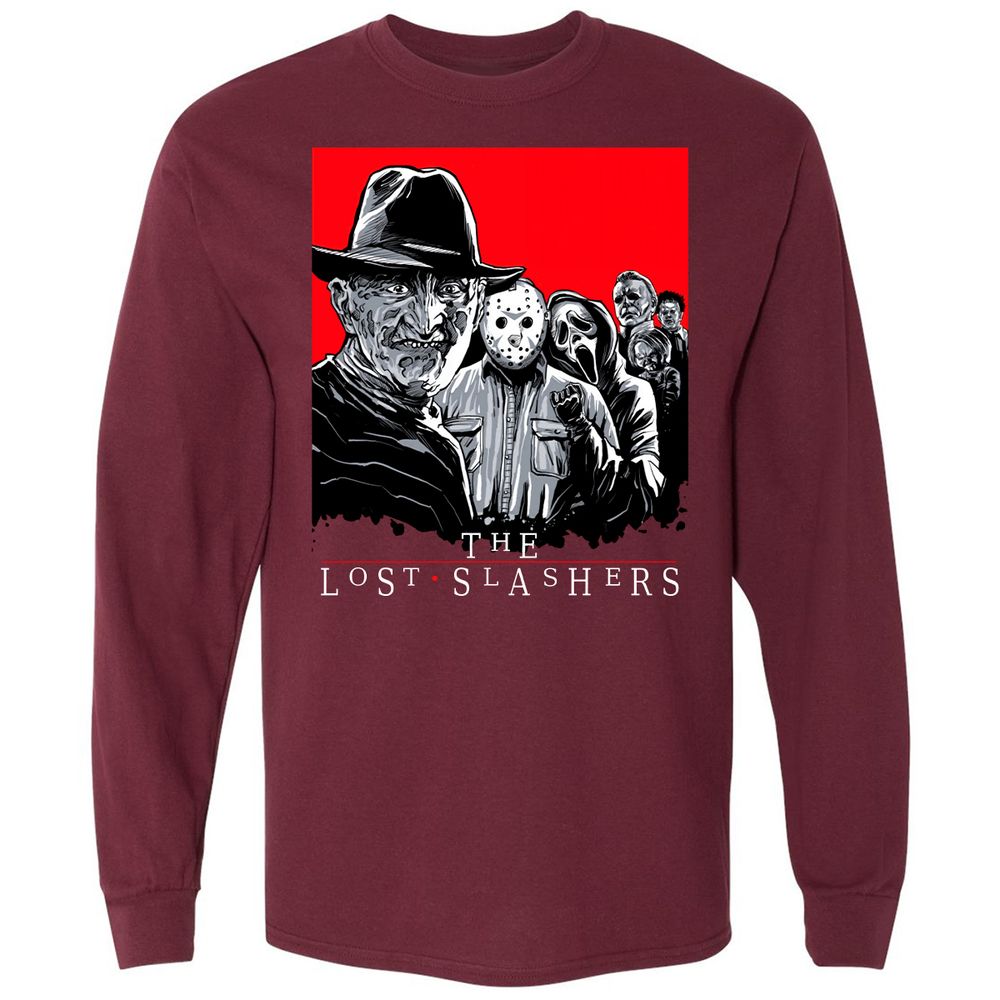 Long Sleeve T-Shirt - JGWVGPFE - Maroon - 11
