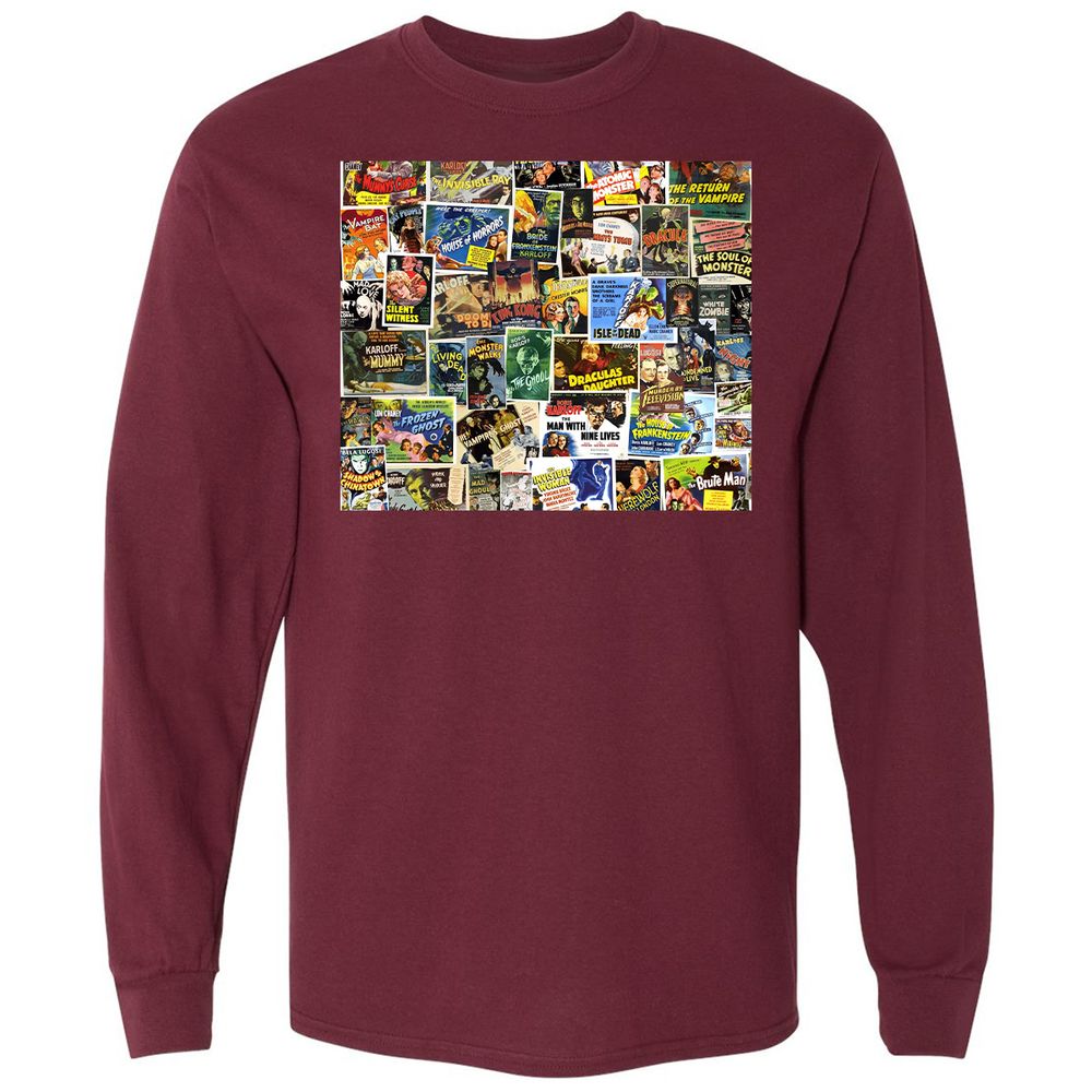 Long Sleeve T-Shirt - SE8HBWZC - Maroon - 11