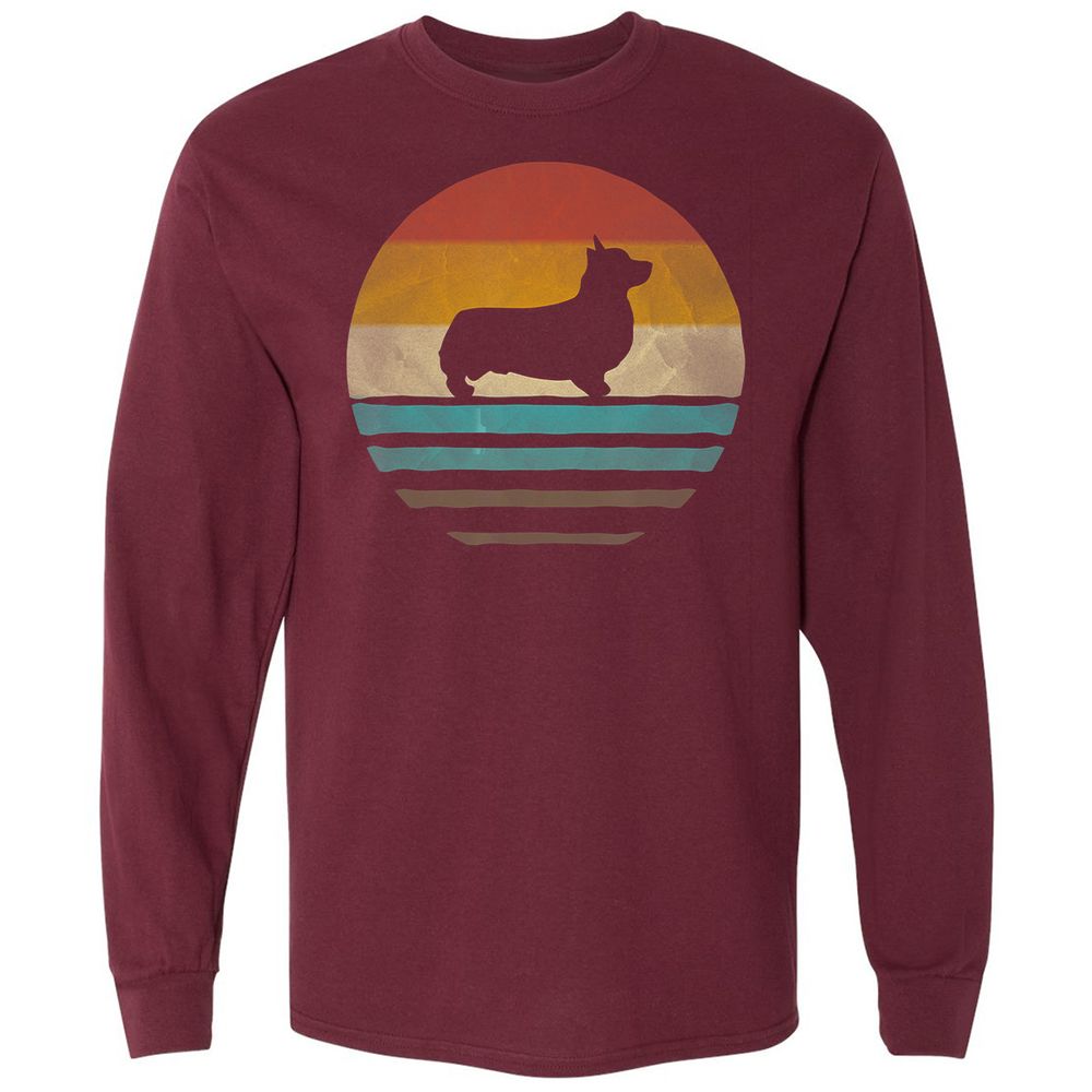 Long Sleeve T-Shirt - MEN9D6YH - Maroon - 11