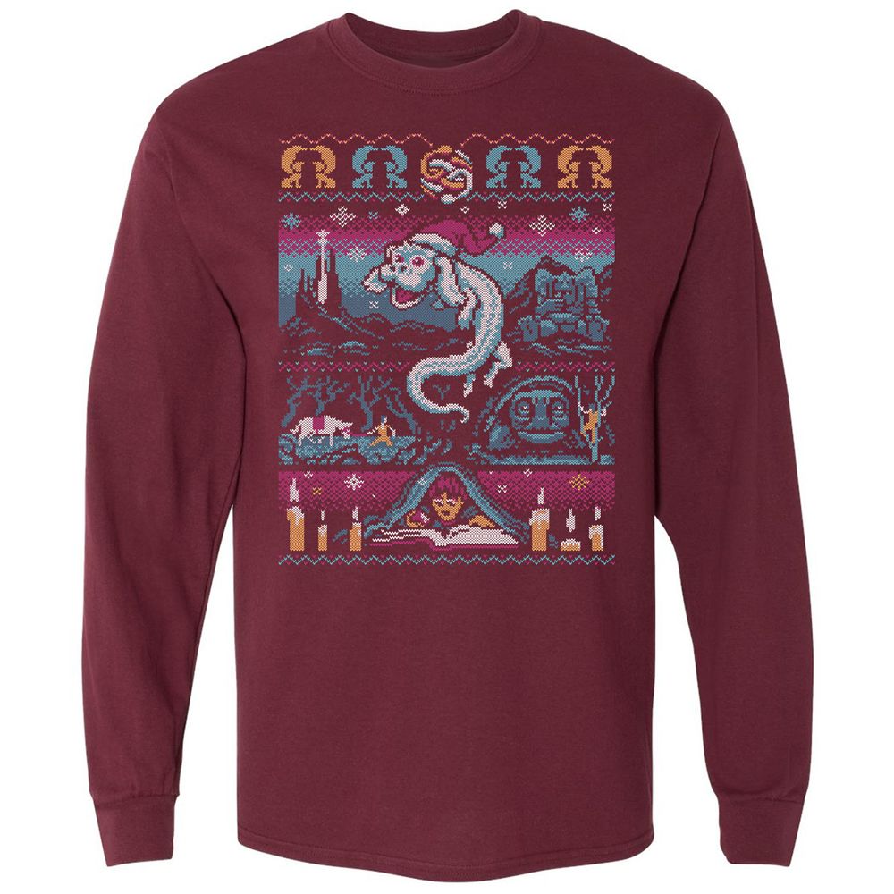 Long Sleeve T-Shirt - 2L1JP73Y - Maroon - 11
