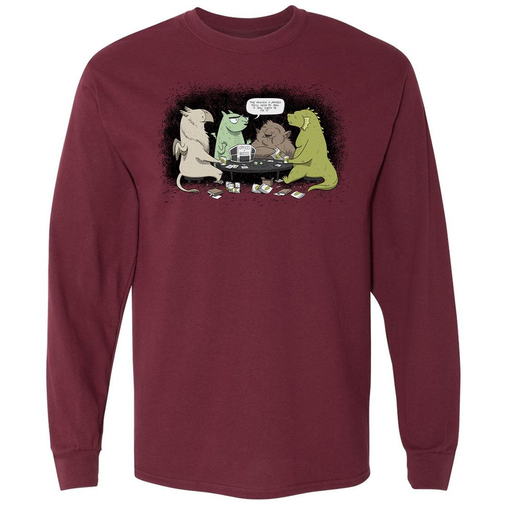 Long Sleeve T-Shirt - BKELXVGW - Maroon - 11