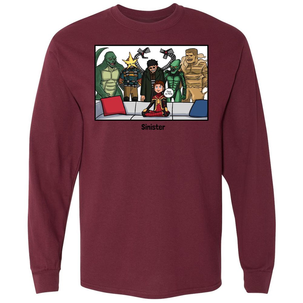 Long Sleeve T-Shirt - Z97VGDM1 - Maroon - 11