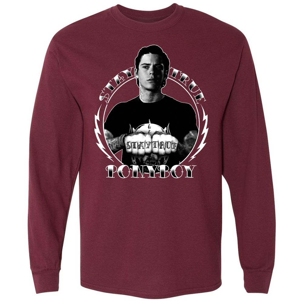 Long Sleeve T-Shirt - 9V922KX6 - Maroon - 11