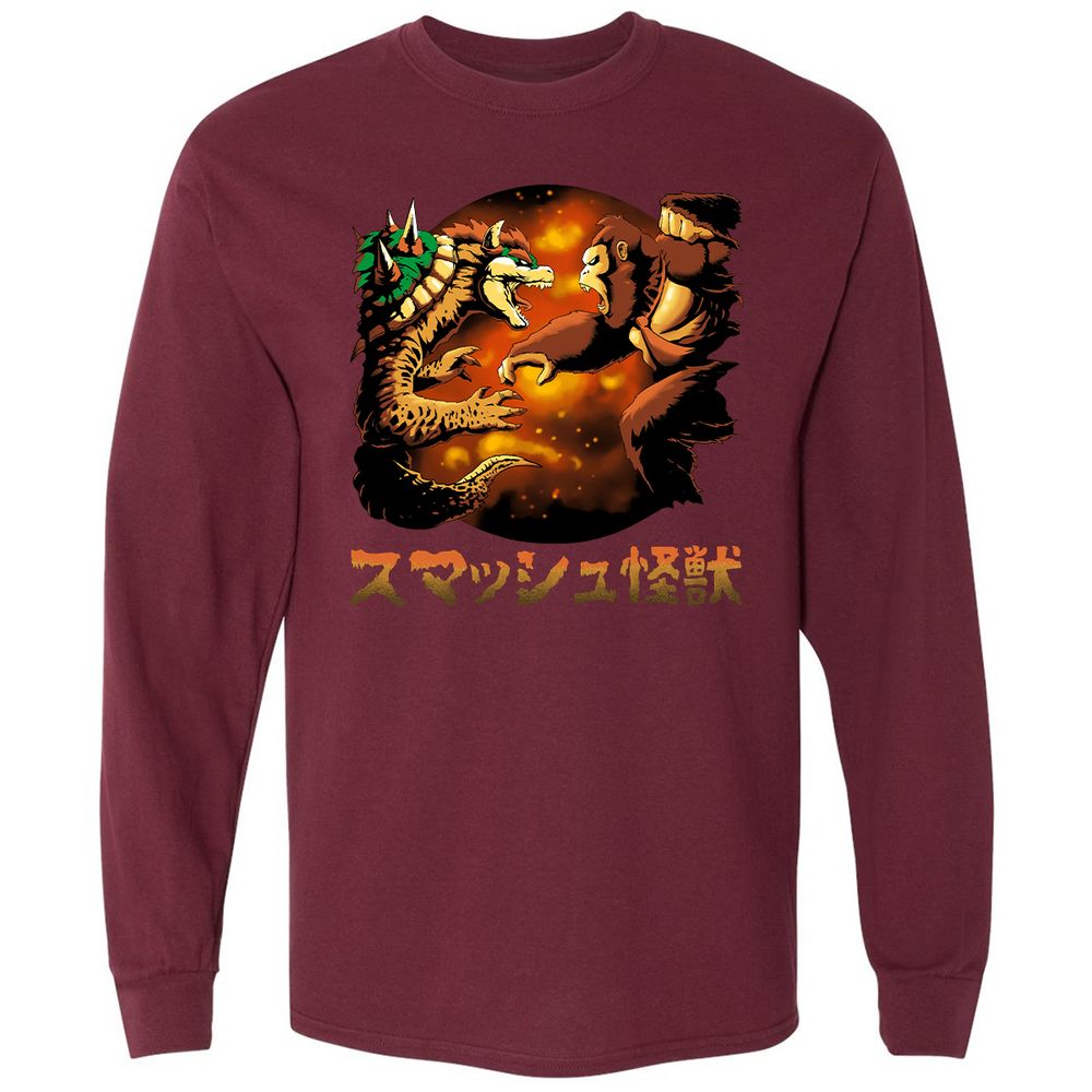 Long Sleeve T-Shirt - ALLLF2QP - Maroon - 11