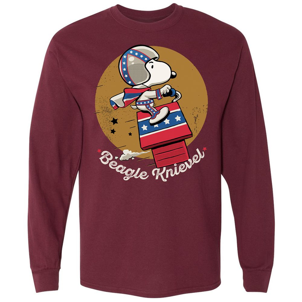 Long Sleeve T-Shirt - C4CKQ13R - Maroon - 11