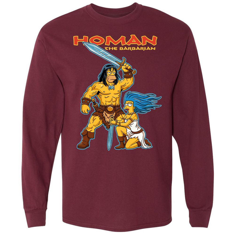 Long Sleeve T-Shirt - 82QGFG4K - Maroon - 11