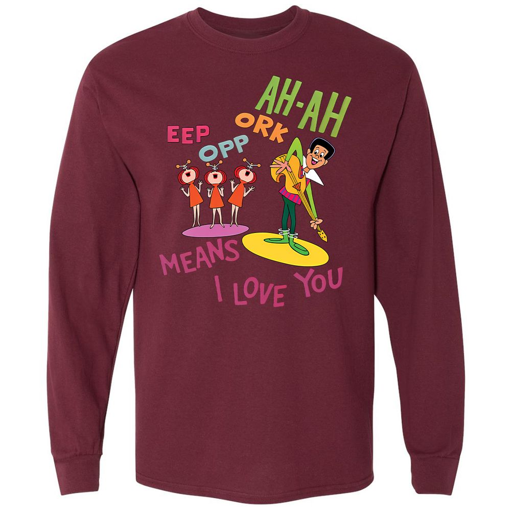 Long Sleeve T-Shirt - 7WQA9DF1 - Maroon - 11