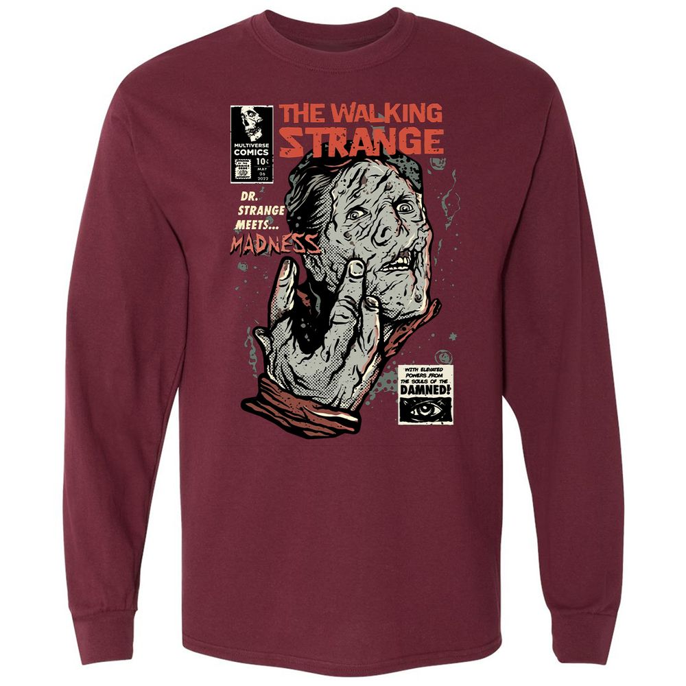 Long Sleeve T-Shirt - YEWEL1U3 - Maroon - 11