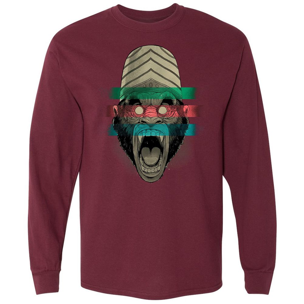 Long Sleeve T-Shirt - YMU5V3GW - Maroon - 11
