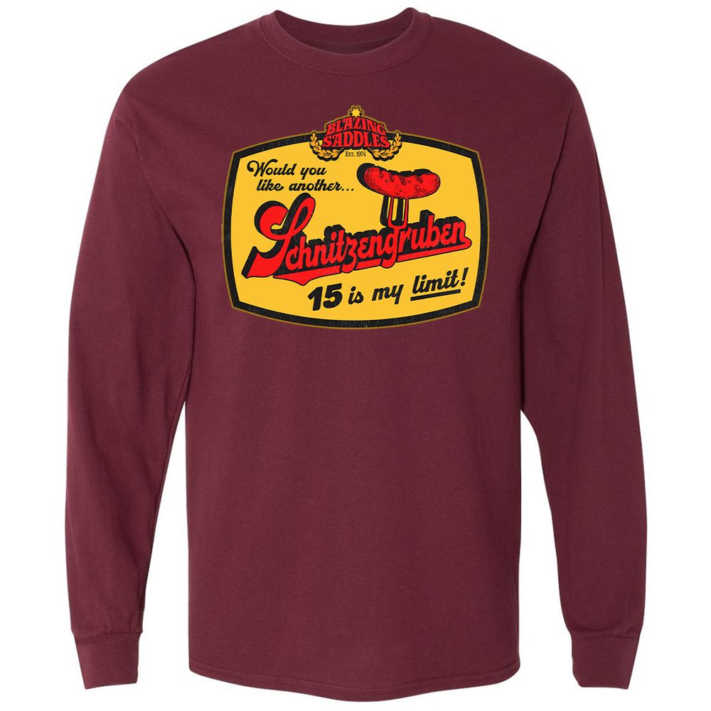 Long Sleeve T-Shirt - BJG66XCK - Maroon - 11
