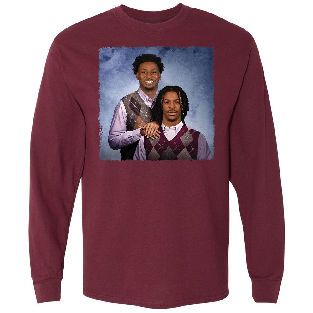 Long Sleeve T-Shirt - QP32UDHM - Maroon - 11