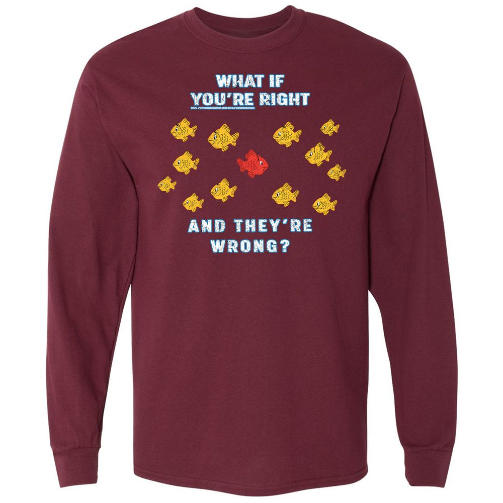 Long Sleeve T-Shirt - 73N43J7Q - Maroon - 11
