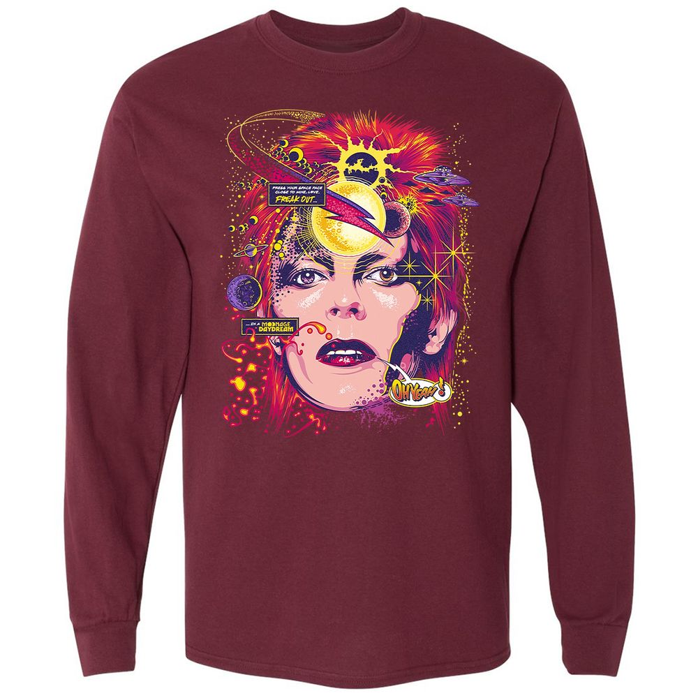 Long Sleeve T-Shirt - 677LA6ZU - Maroon - 11