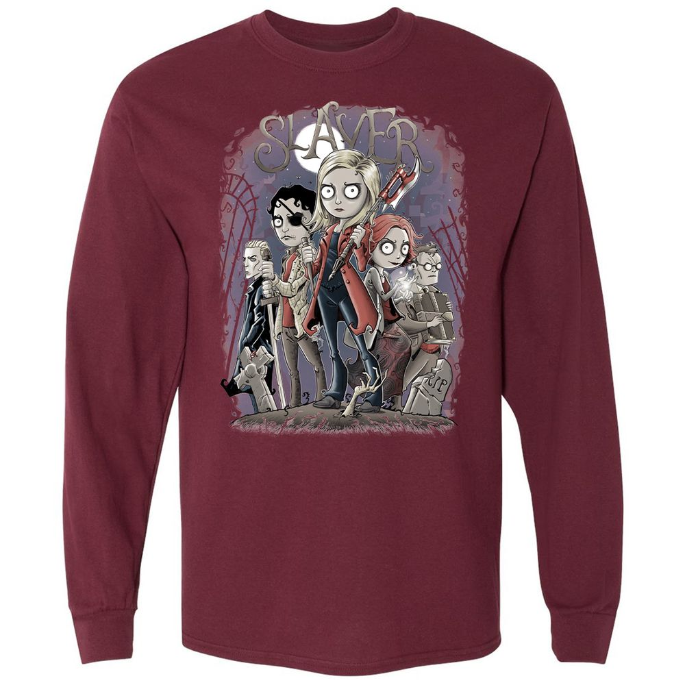 Long Sleeve T-Shirt - 6CUDQMPZ - Maroon - 11