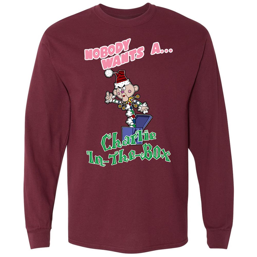 Long Sleeve T-Shirt - ZLJCRLLK - Maroon - 11