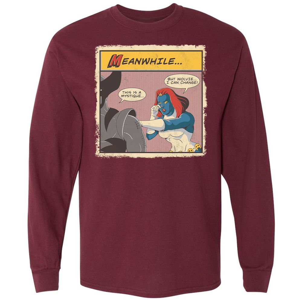 Long Sleeve T-Shirt - PFQQ9V8H - Maroon - 11