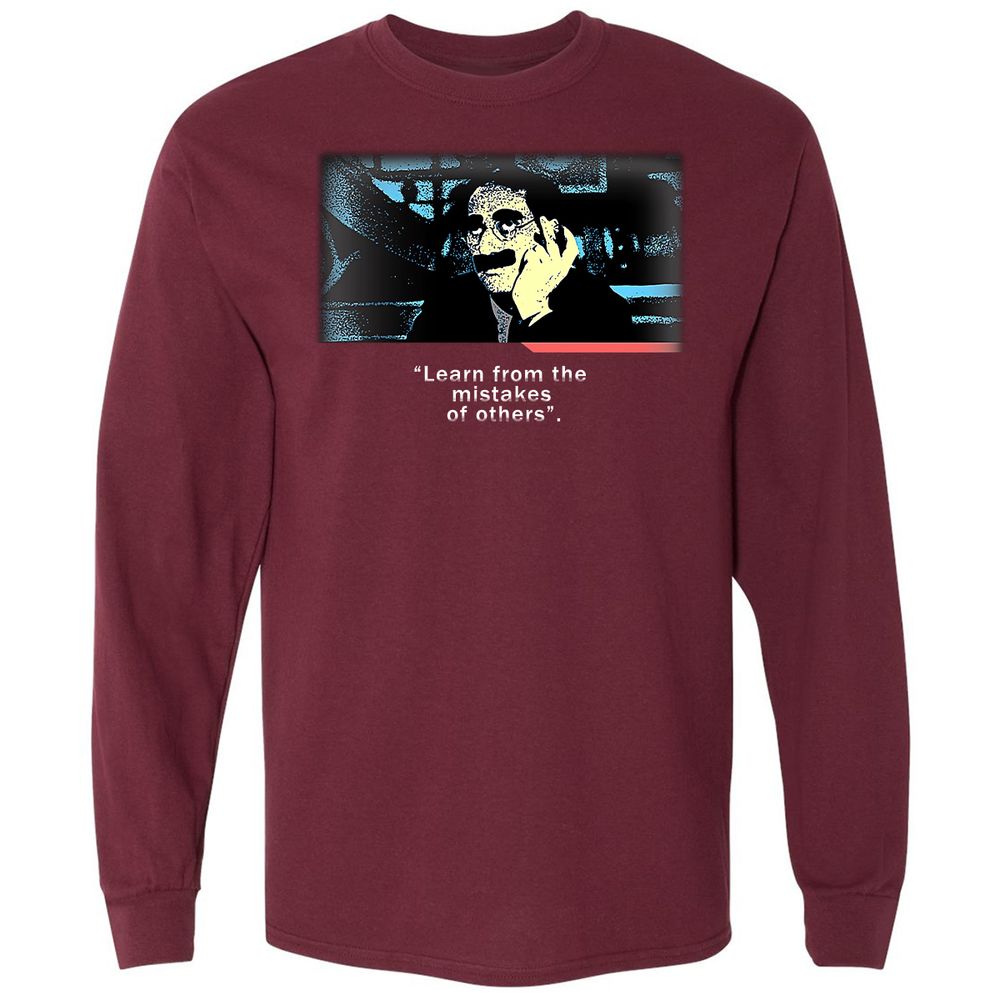 Long Sleeve T-Shirt - PLXDUB85 - Maroon - 11