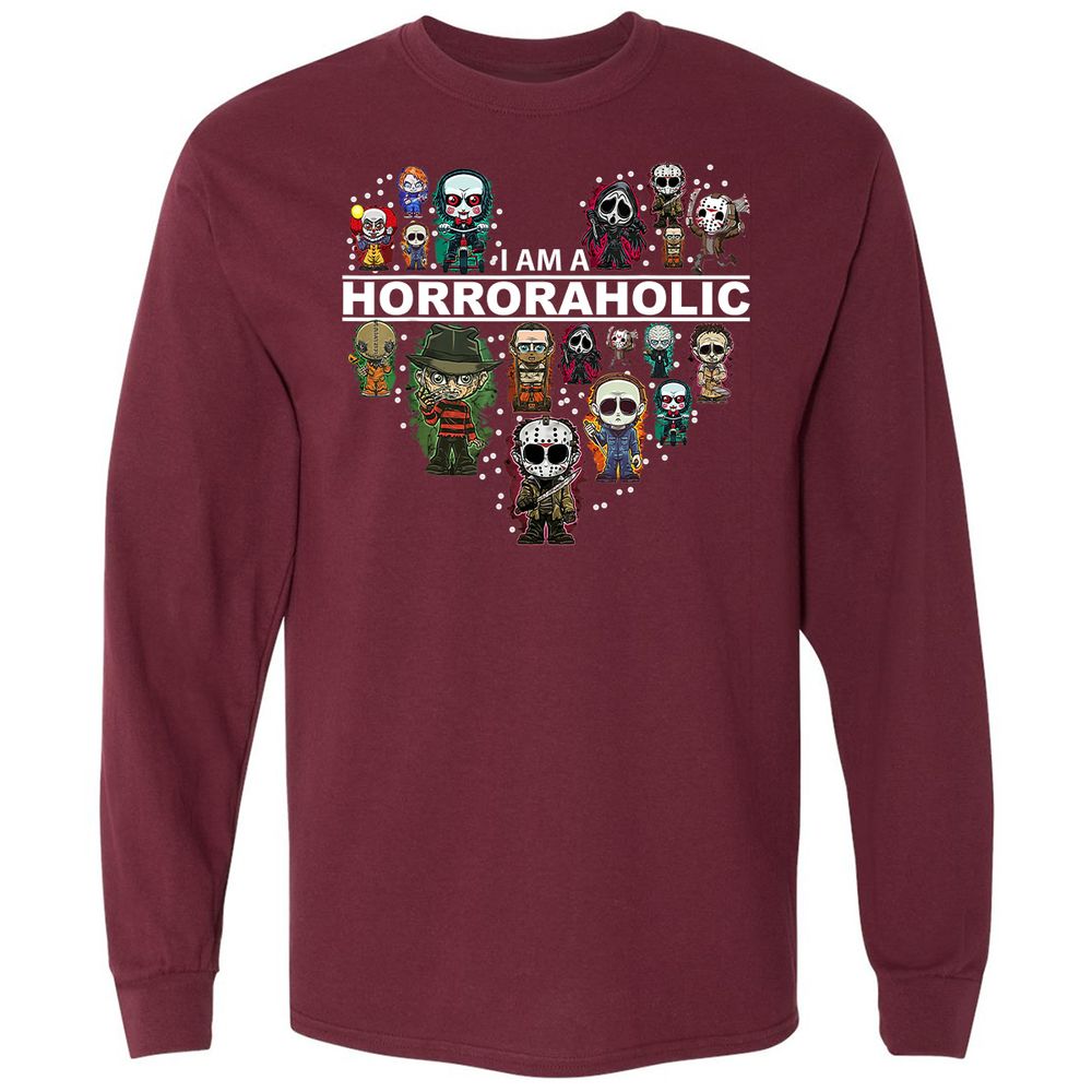 Long Sleeve T-Shirt - QGLPTHFT - Maroon - 11