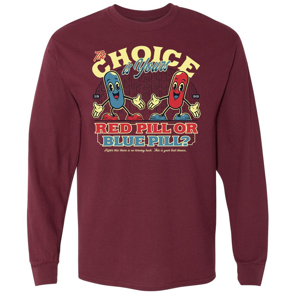 Long Sleeve T-Shirt - 1L7QJMW6 - Maroon - 11
