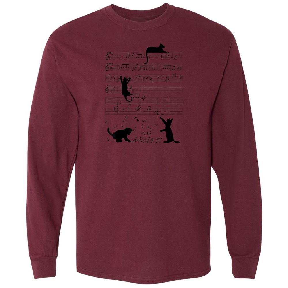 Long Sleeve T-Shirt - LNV4E8Z5 - Maroon - 11