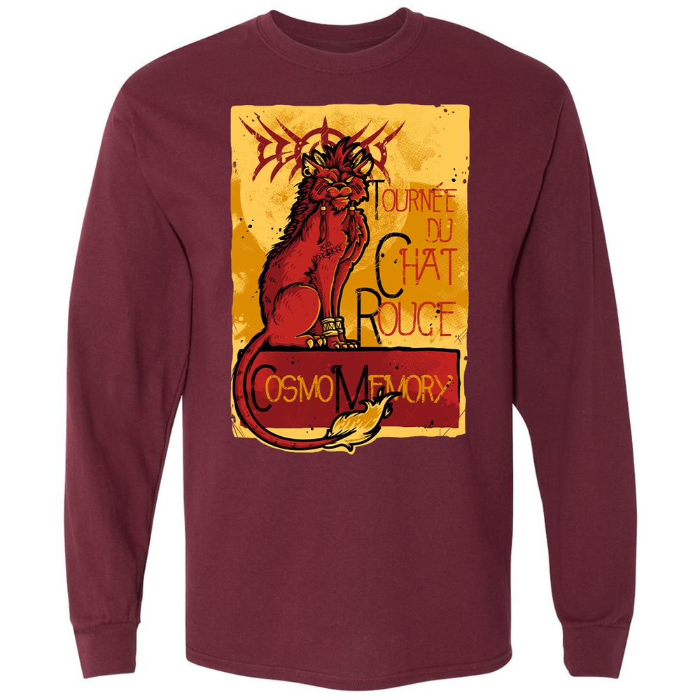 Long Sleeve T-Shirt - QXXD6GWM - Maroon - 11