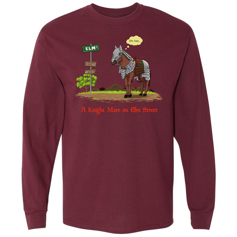 Long Sleeve T-Shirt - ZKMQQMWW - Maroon - 11
