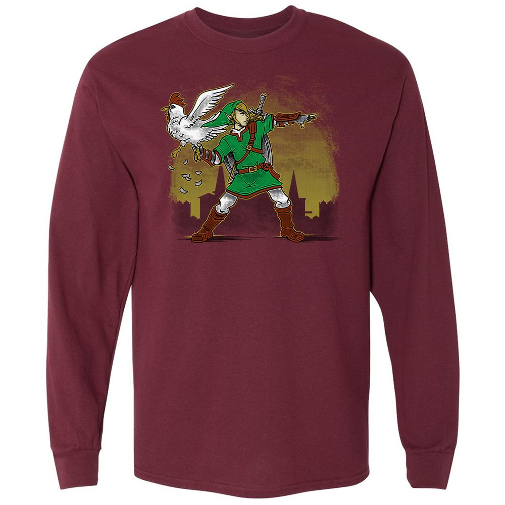 Long Sleeve T-Shirt - E6NVD2U5 - Maroon - 11