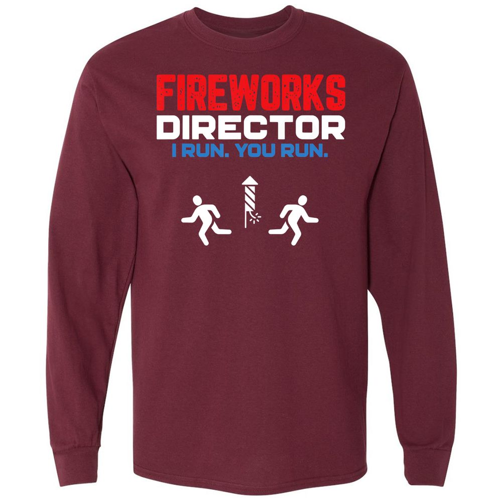 Long Sleeve T-Shirt - PMED71U3 - Maroon - 11