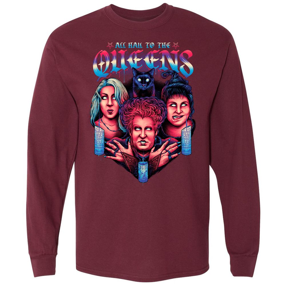 Long Sleeve T-Shirt - 8E3A5TJE - Maroon - 11