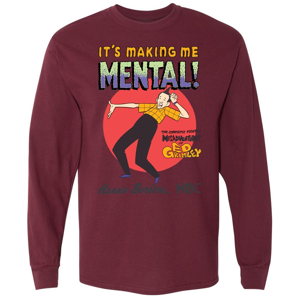 Long Sleeve T-Shirt - 54F5CD7U - Maroon - 11