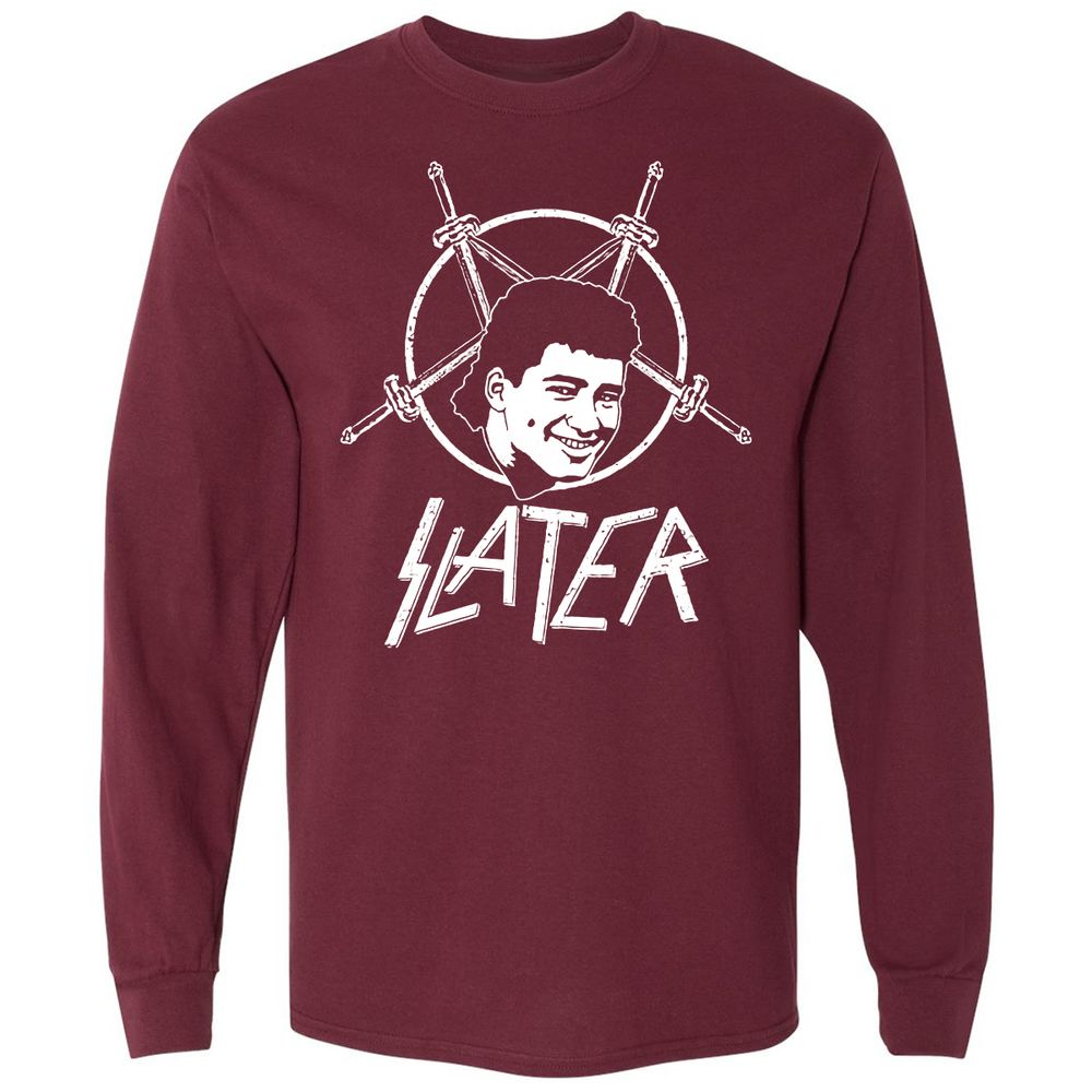 Long Sleeve T-Shirt - 3DK9YZAD - Maroon - 11