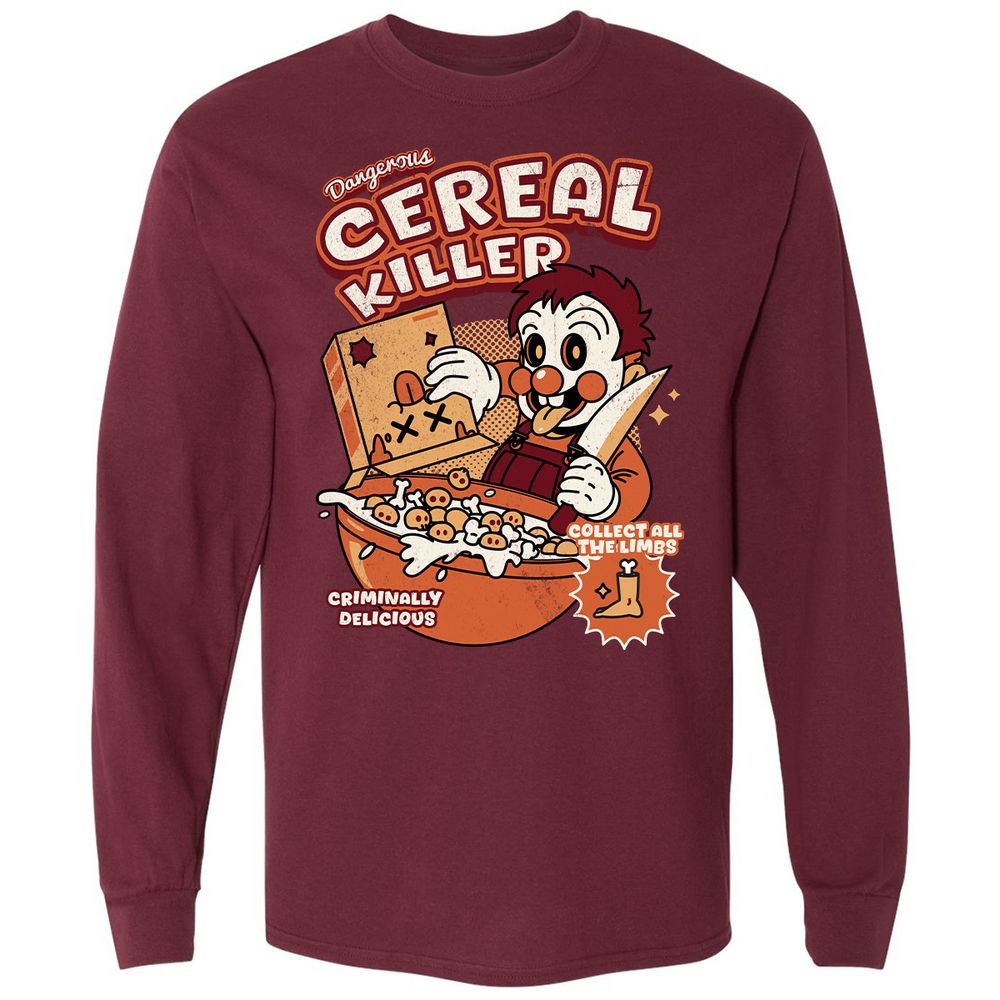 Long Sleeve T-Shirt - XQZASC3Z - Maroon - 11