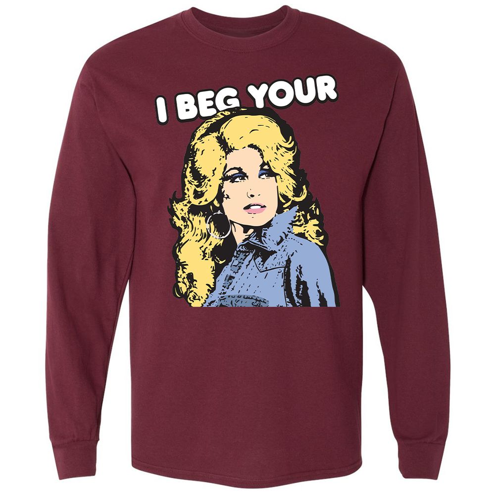 Long Sleeve T-Shirt - YB8TQBEP - Maroon - 11