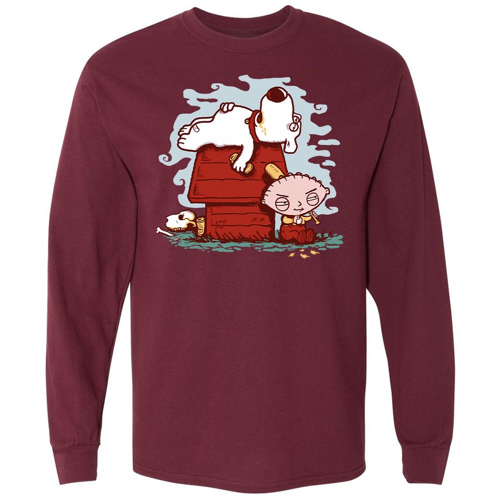 Long Sleeve T-Shirt - DBN2NHC4 - Maroon - 11