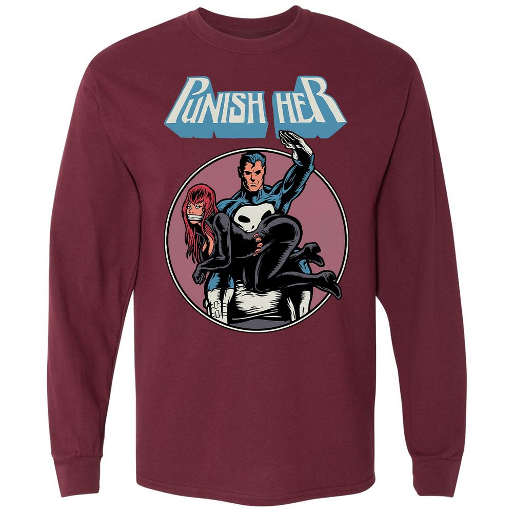 Long Sleeve T-Shirt - F4VSVMNM - Maroon - 11