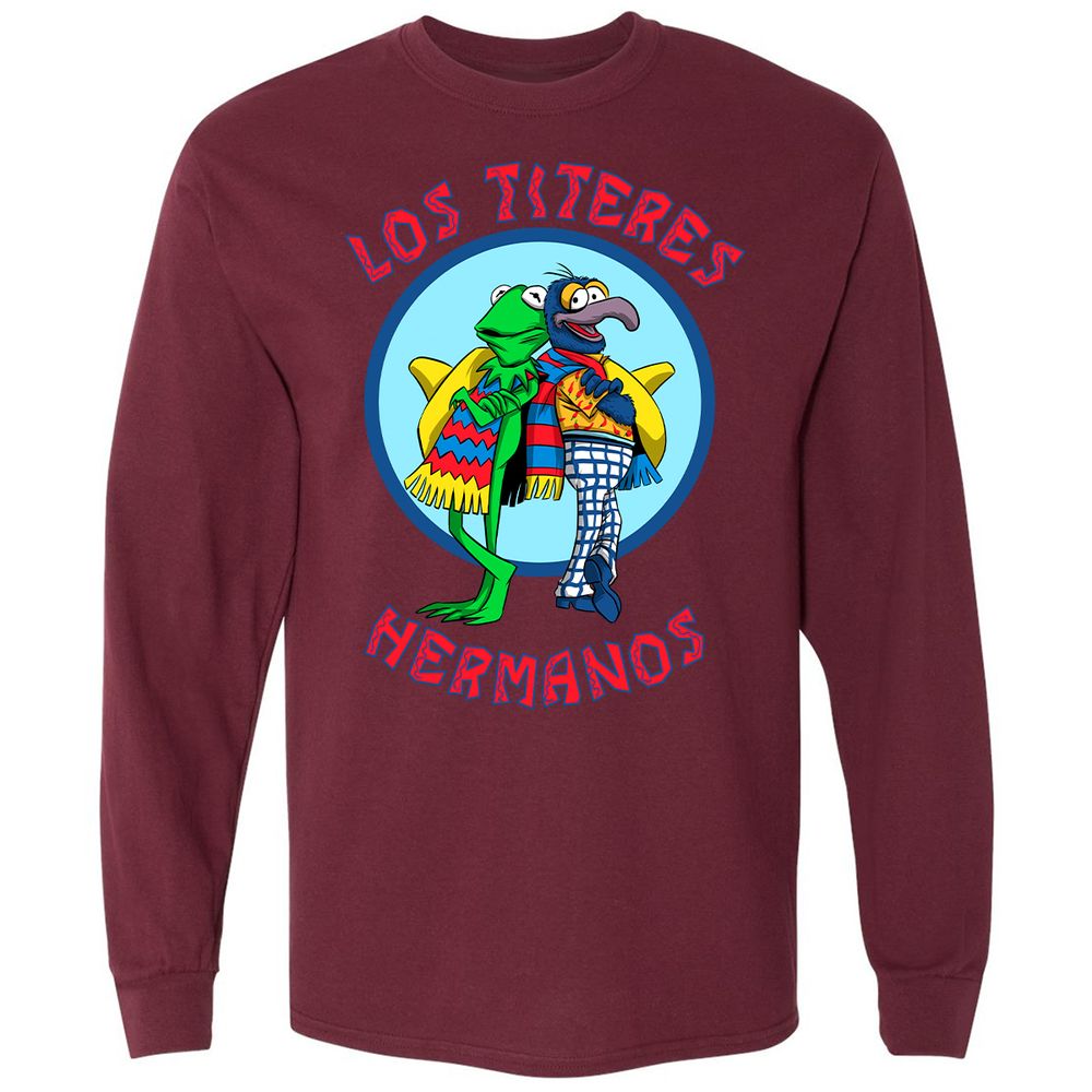 Long Sleeve T-Shirt - 9HA7Z5YQ - Maroon - 11