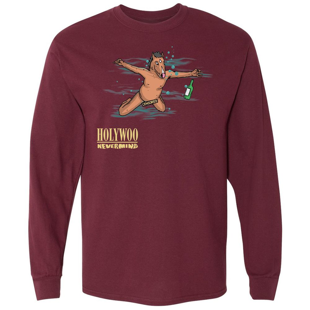 Long Sleeve T-Shirt - S9HZ3UQW - Maroon - 11