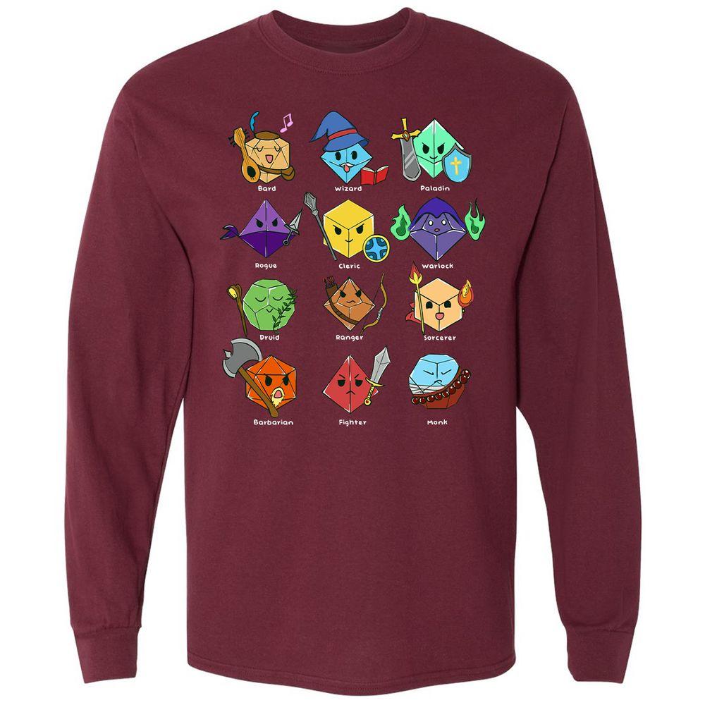 Long Sleeve T-Shirt - ZQCUUPHL - Maroon - 11