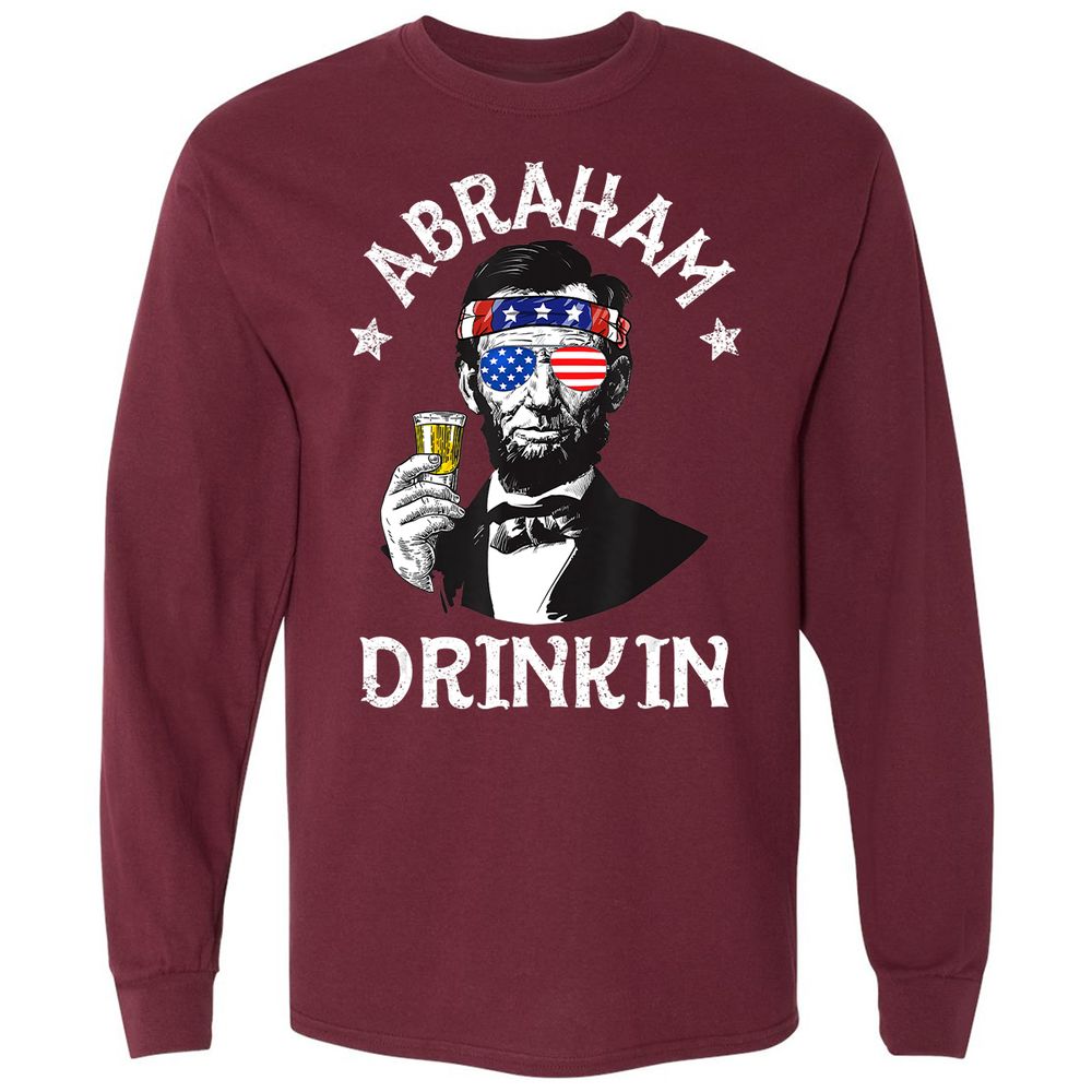 Long Sleeve T-Shirt - EX6DJVJK - Maroon - 11