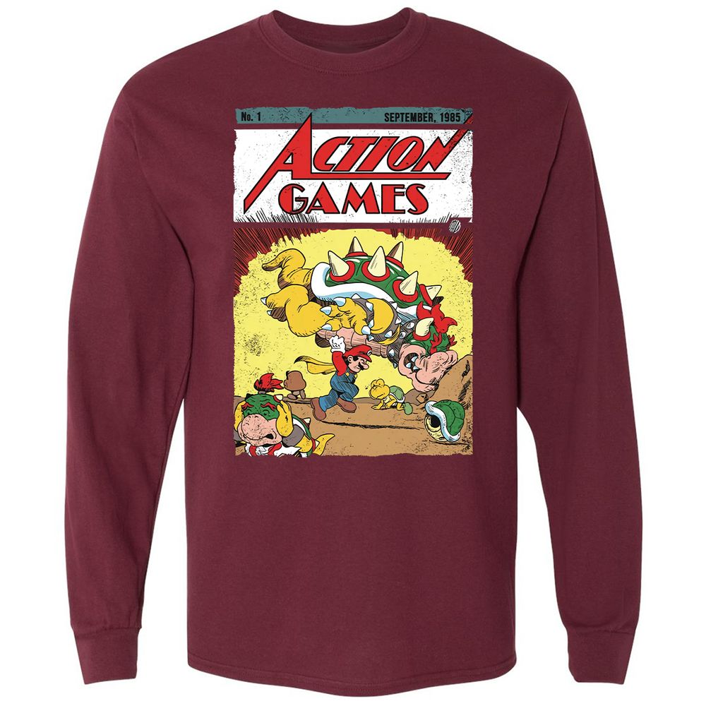 Long Sleeve T-Shirt - 5478ER9S - Maroon - 11