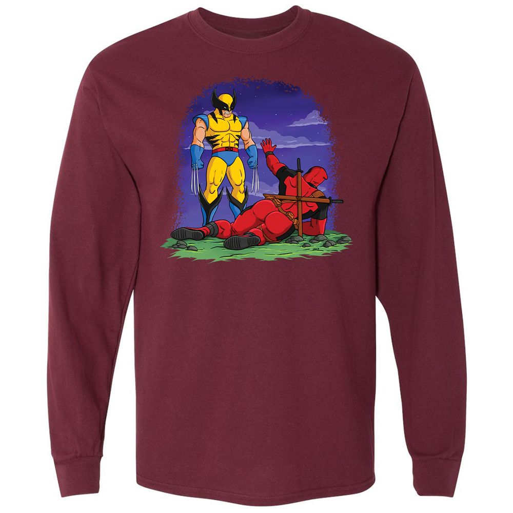 Long Sleeve T-Shirt - 7RQDDS41 - Maroon - 11