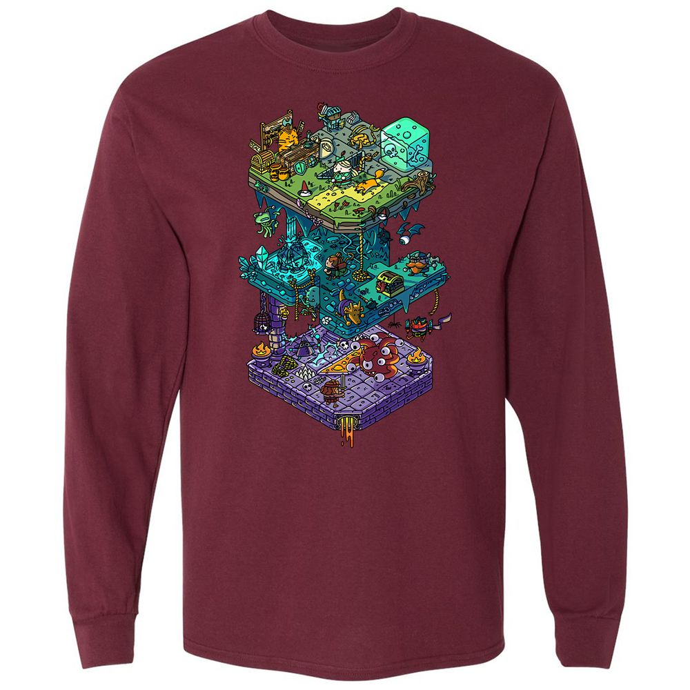 Long Sleeve T-Shirt - KKJD7CET - Maroon - 11