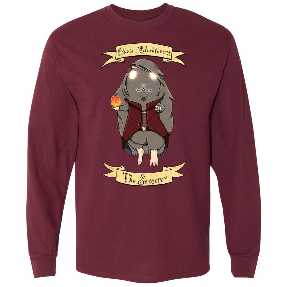 Long Sleeve T-Shirt - HUSPURFU - Maroon - 11