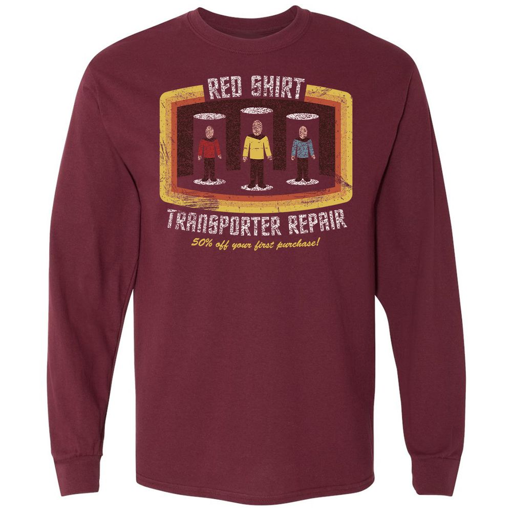 Long Sleeve T-Shirt - G83N4YR2 - Maroon - 11