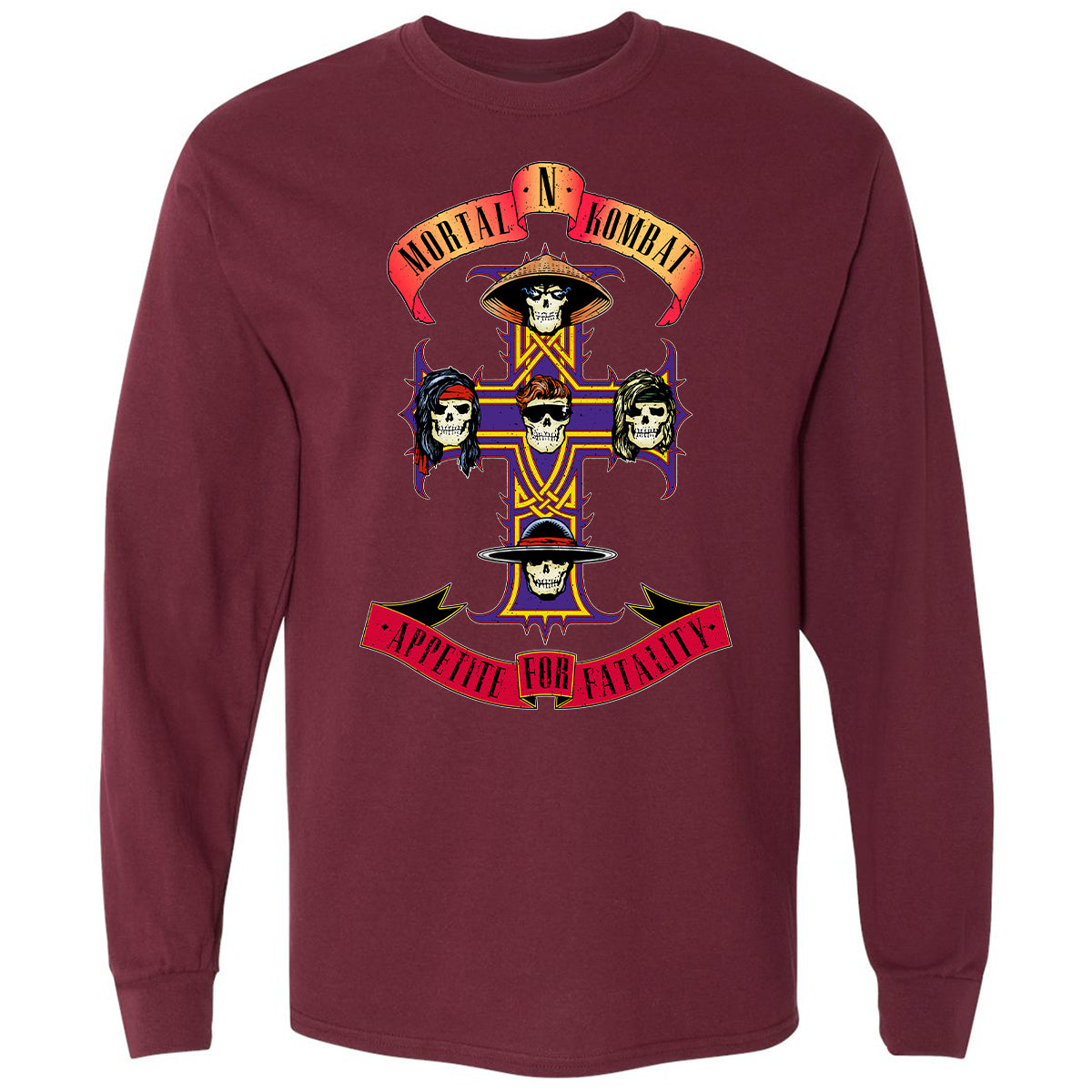 Long Sleeve T-Shirt - 7EY6KMSV - Maroon - 11