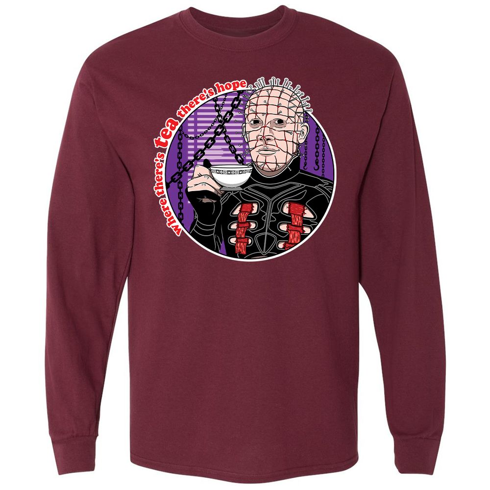 Long Sleeve T-Shirt - TZYPBHEH - Maroon - 11